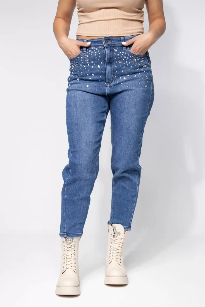 Blugi MomFit Dama Olivia Albastri #A656