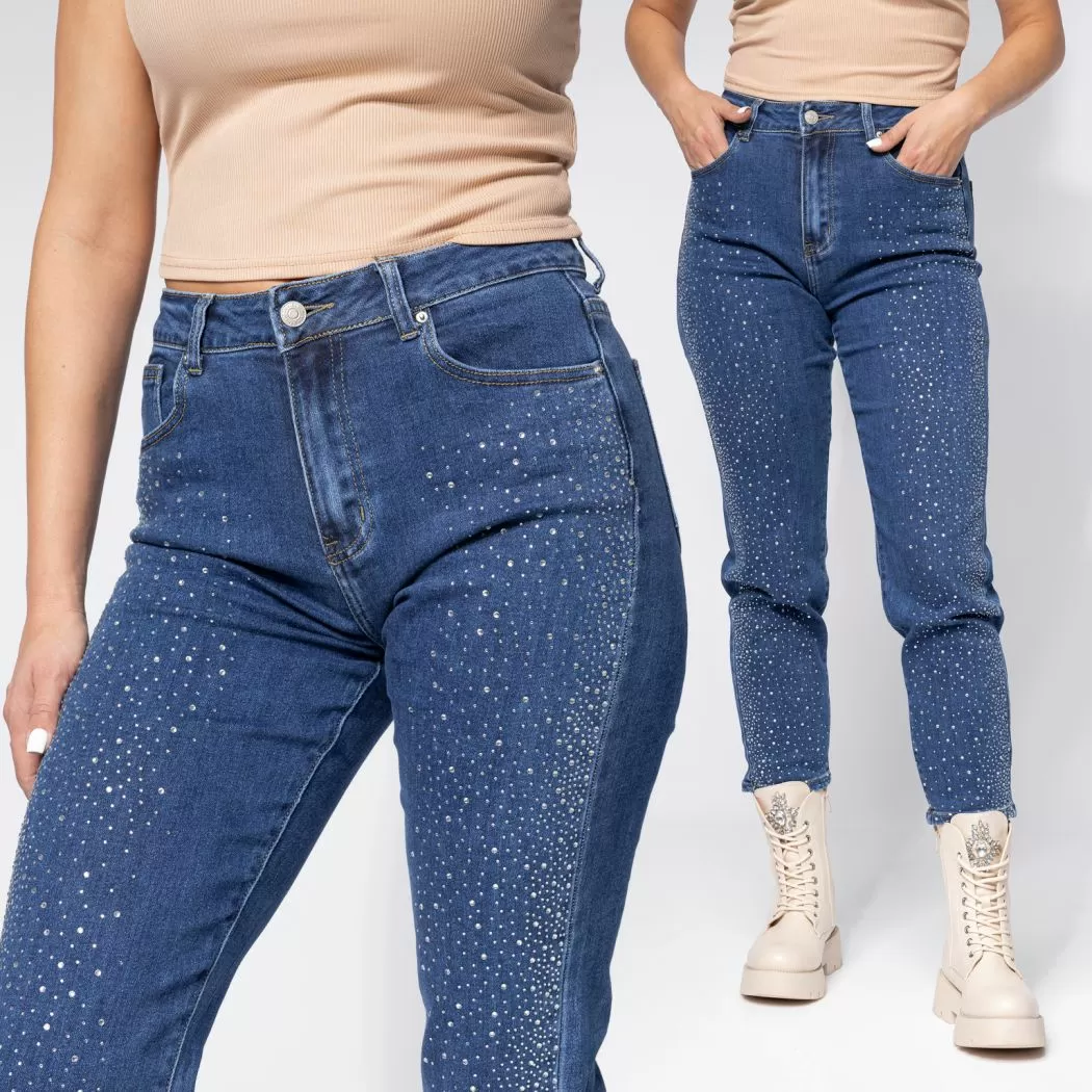 Blugi MomFit Dama Sophia Albastri #A657