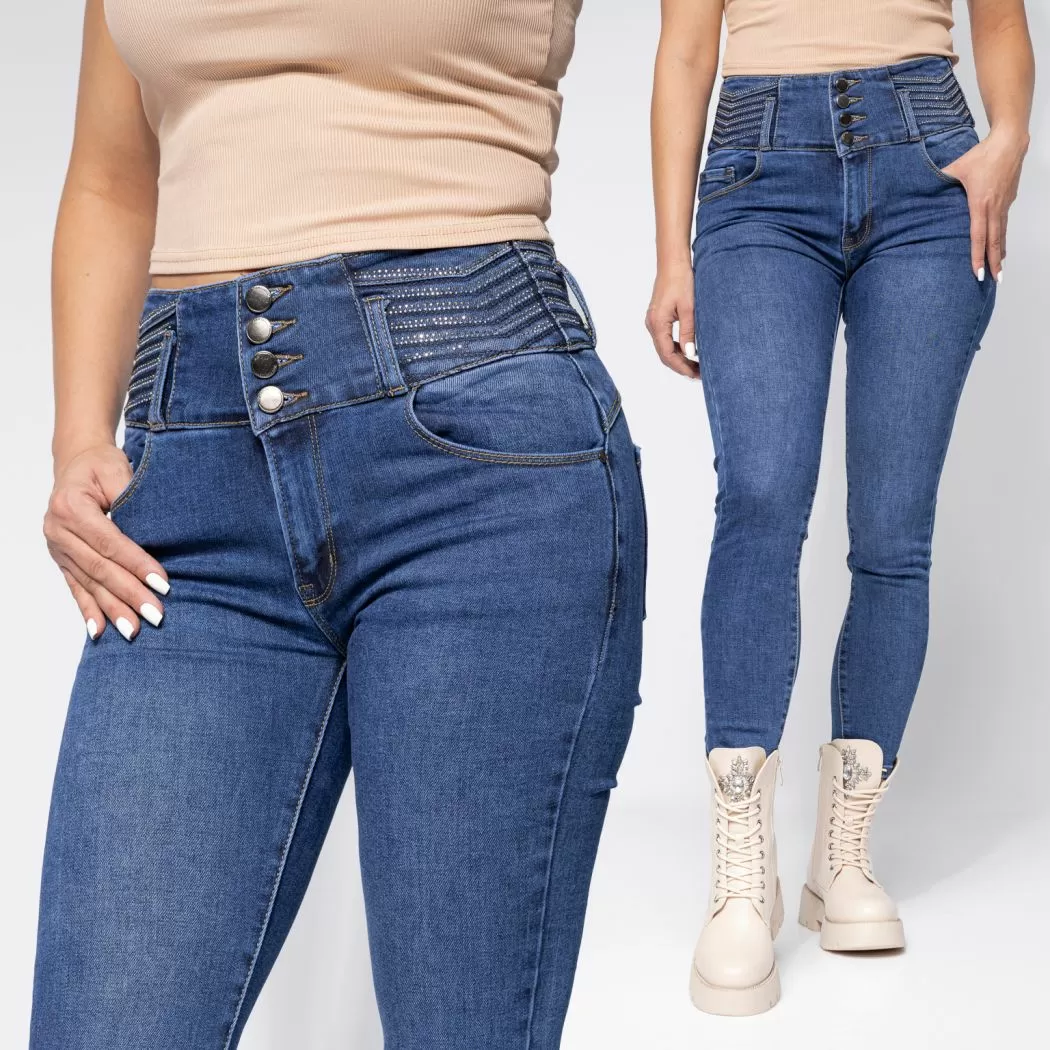 Victoria Kék Női Skinny Farmer PushUppal #A658