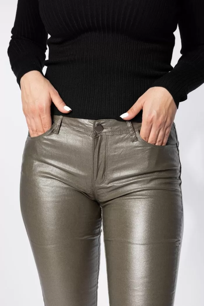 Pantaloni Cerati Vatuiti Dama Fatima Khaki #A663
