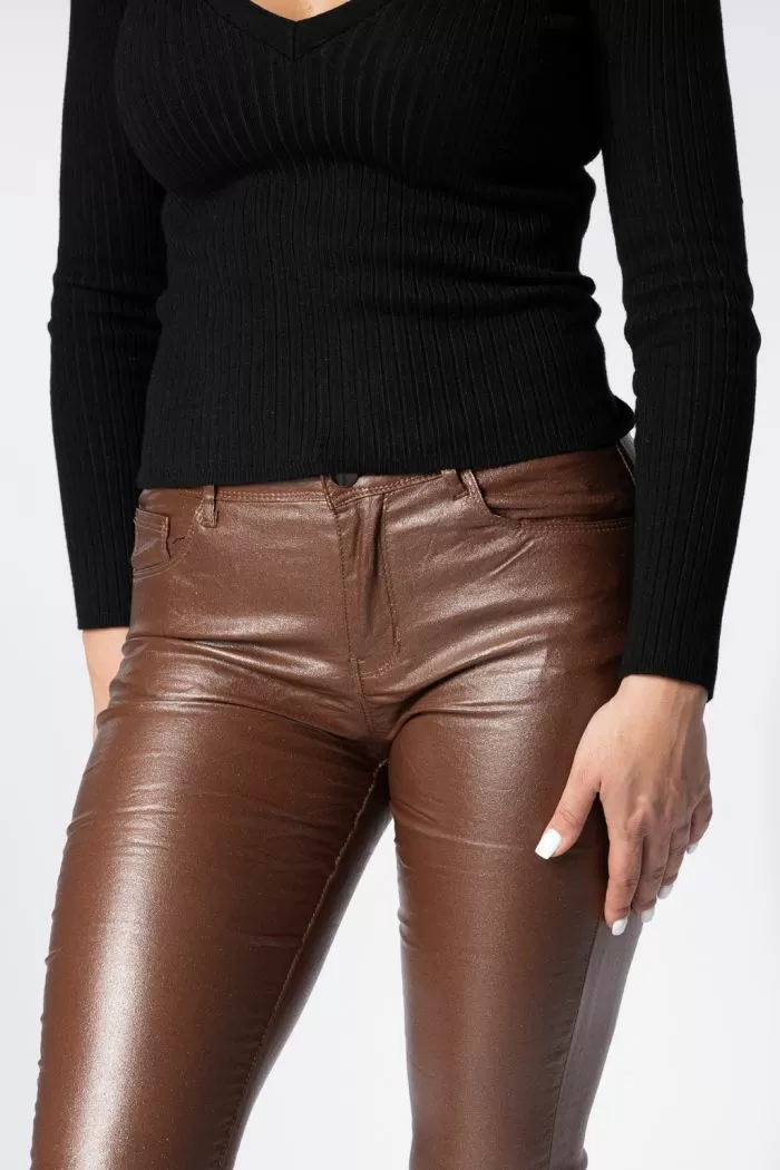 Pantaloni Cerati Vatuiti Dama Fatima Maro #A664