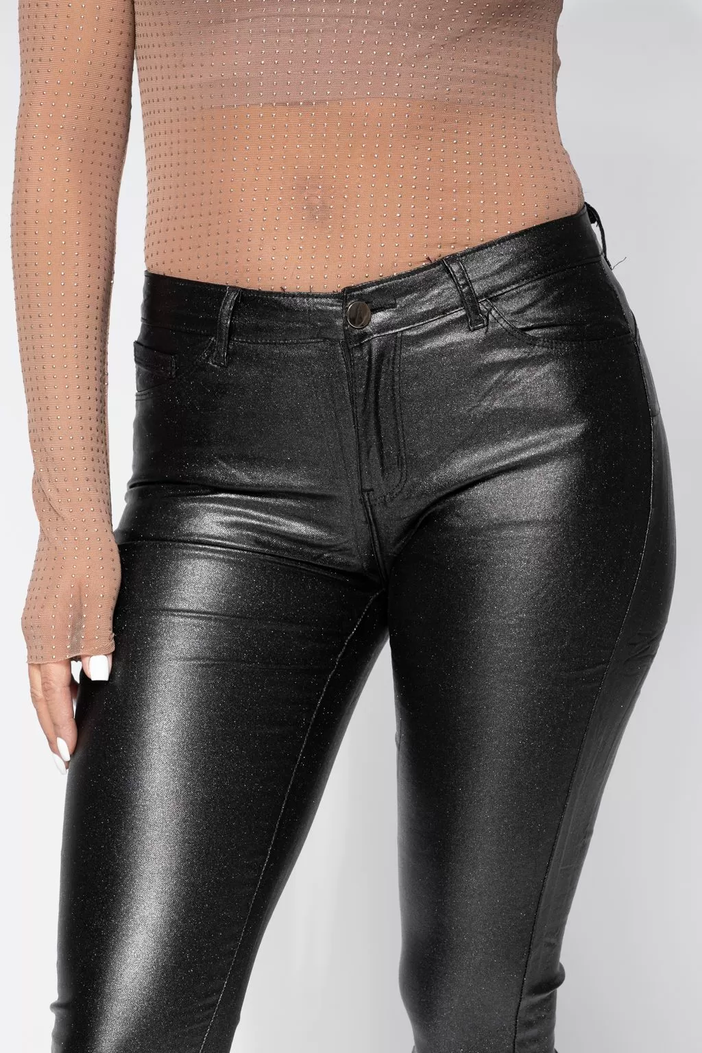 Pantaloni Cerati Vatuiti Dama Fatima Negri #A665