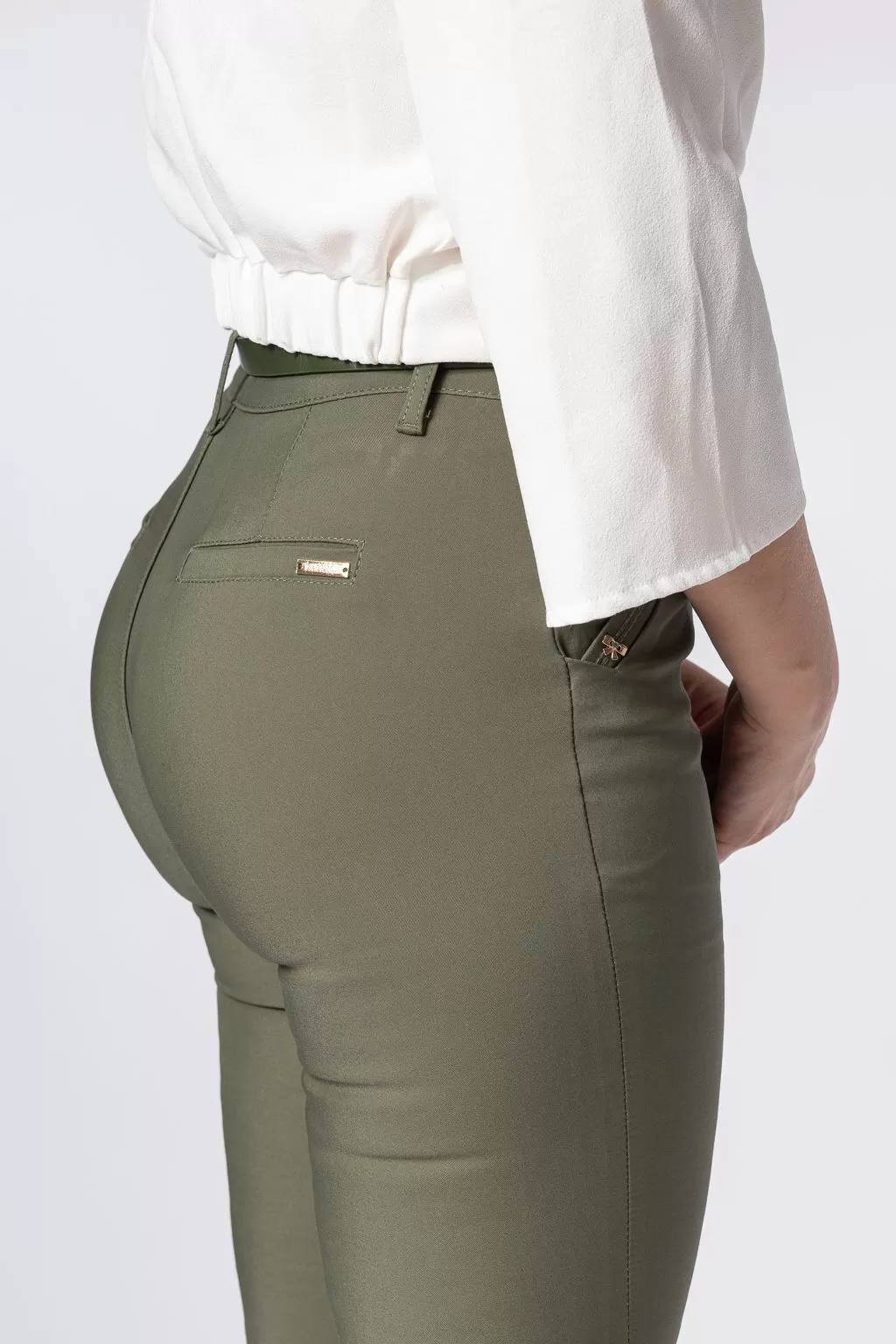 Pantaloni Casual Dama Amelia Khaki #A667