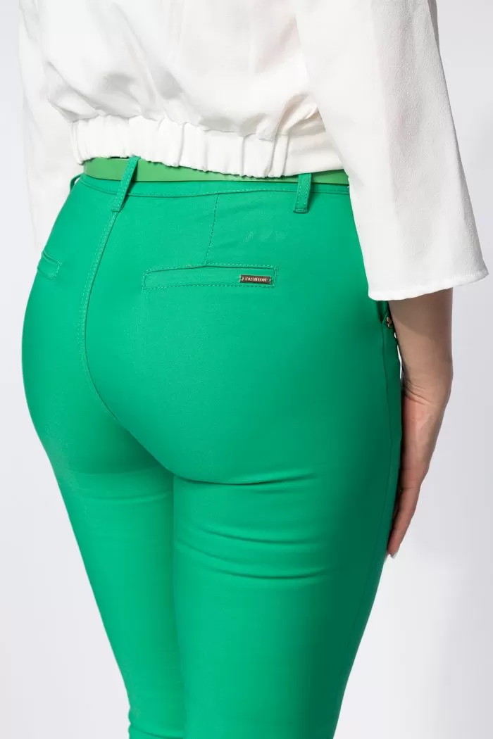 Pantaloni Casual Dama Amelia2 Verzi #A673
