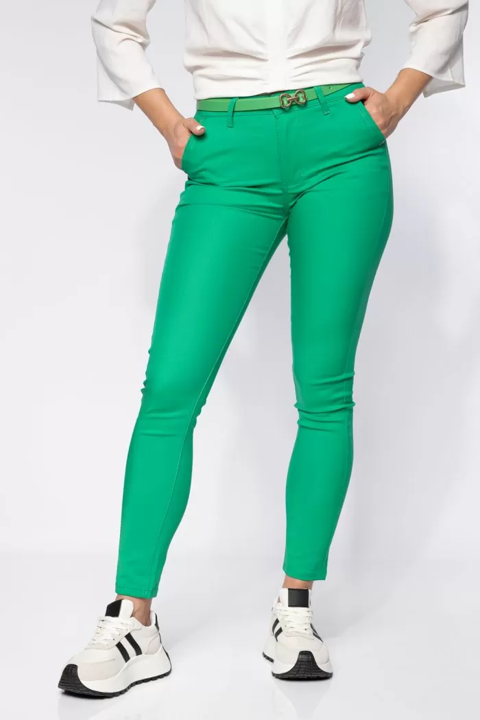 Pantaloni Casual Dama Amelia2 Verzi #A673