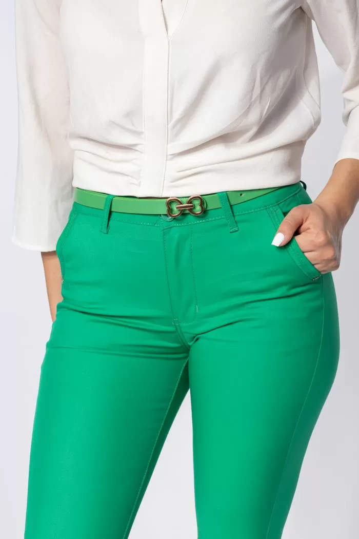 Pantaloni Casual Dama Amelia2 Verzi #A673