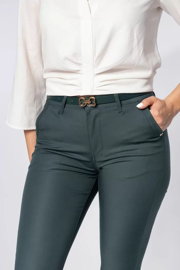 Pantaloni Casual Dama Amelia2 Verzi #A674
