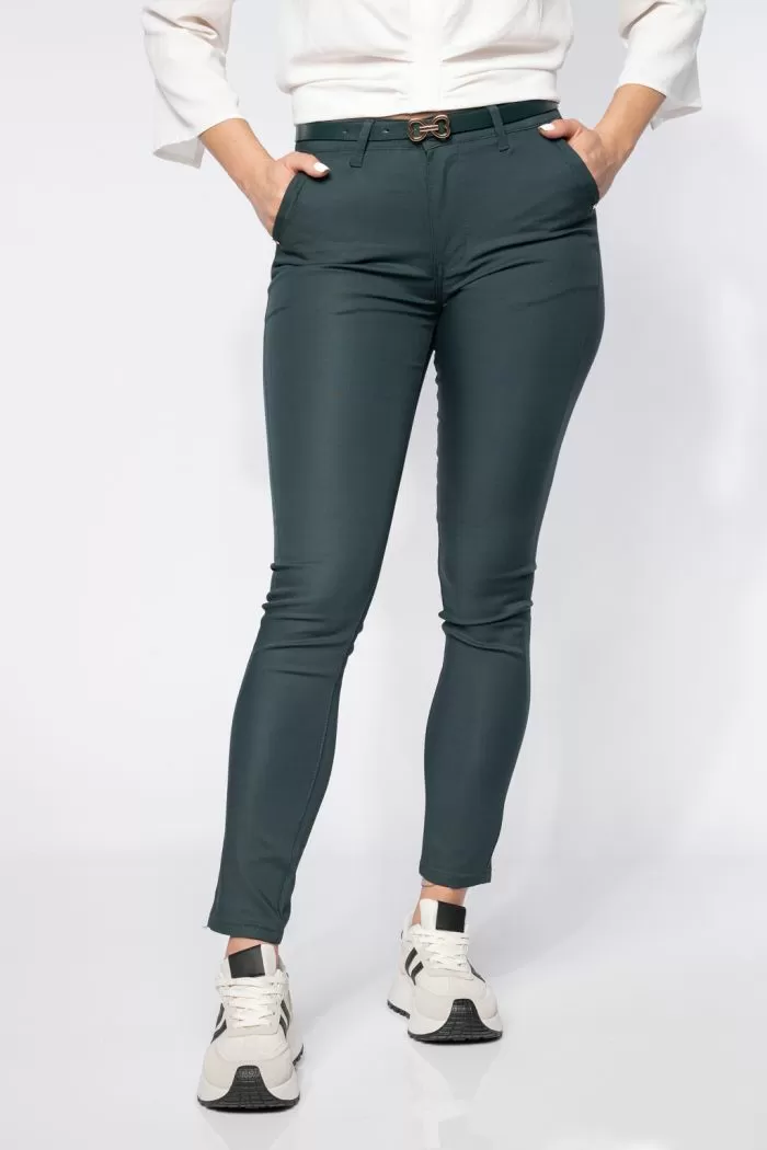 Pantaloni Casual Dama Amelia2 Verzi #A674