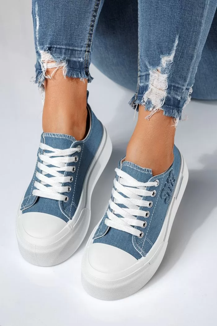 Adidasi dama albastri din material textil Alessia #20672
