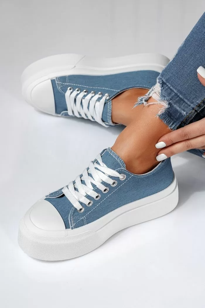 Adidasi dama albastri din material textil Alessia #20672