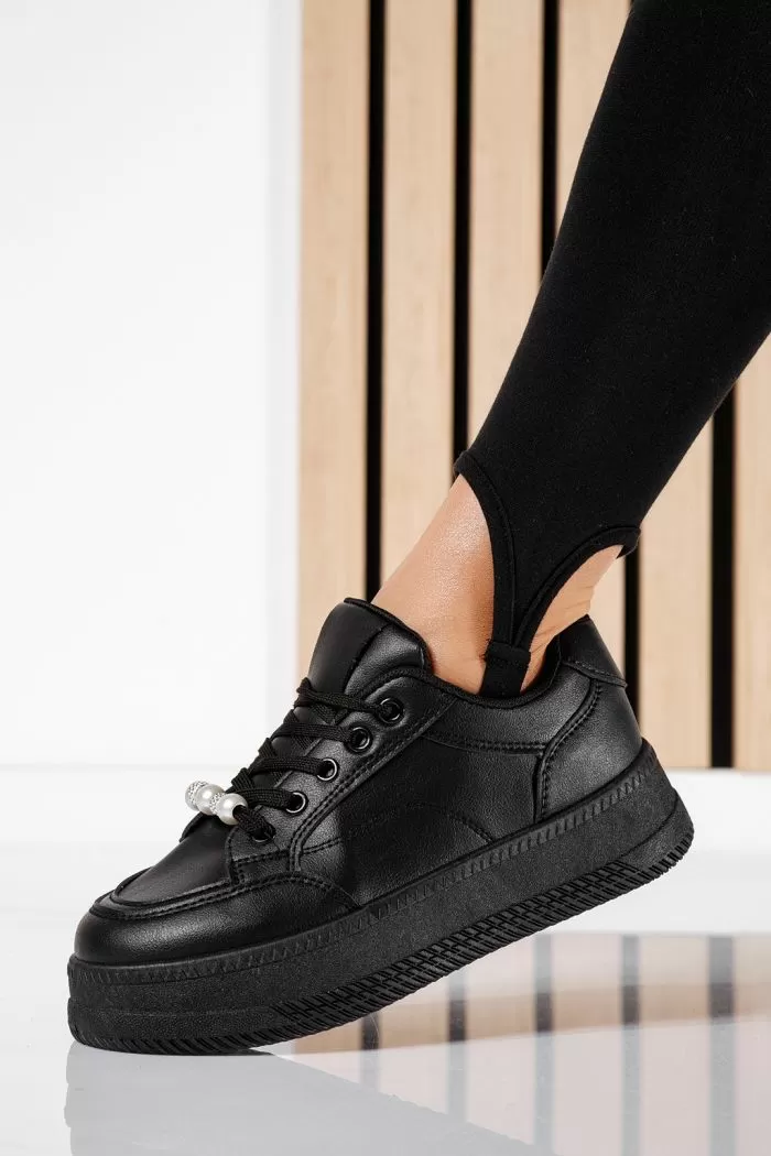 Adidasi dama negri din piele ecologica Alice #20674