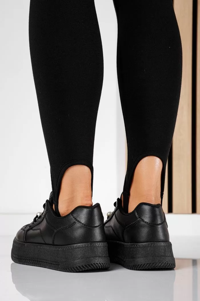 Adidasi dama negri din piele ecologica Alice #20674