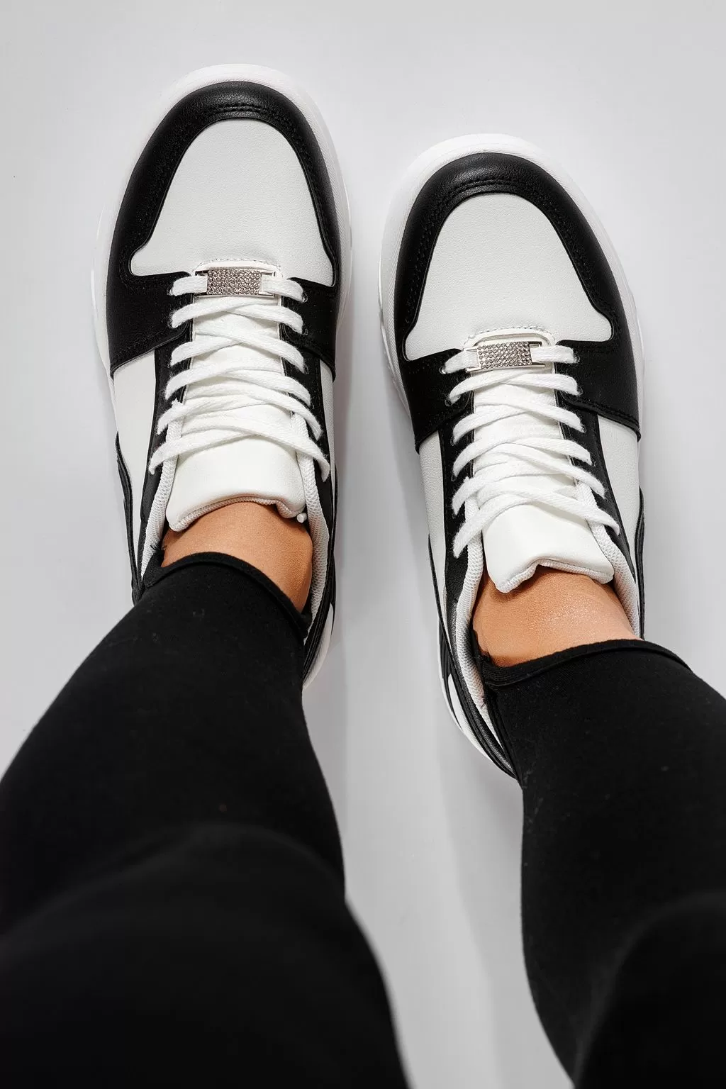 Adidasi dama negri din piele ecologica Carla #20684