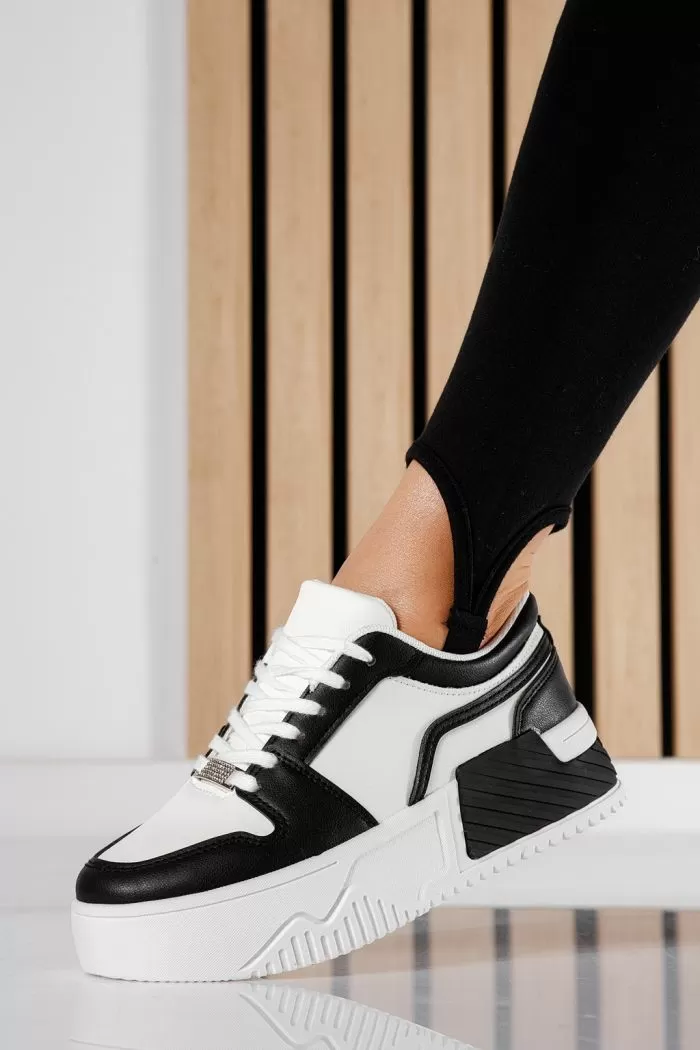 Adidasi dama negri din piele ecologica Carla #20684