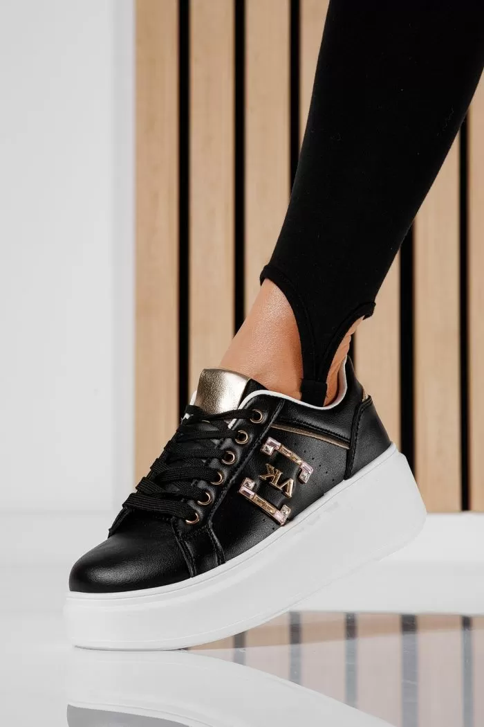 Adidasi dama negri din piele ecologica Iris #20700