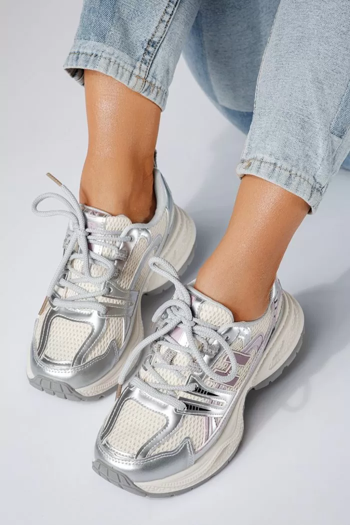 Adidasi dama bej din material textil Olivia #20723