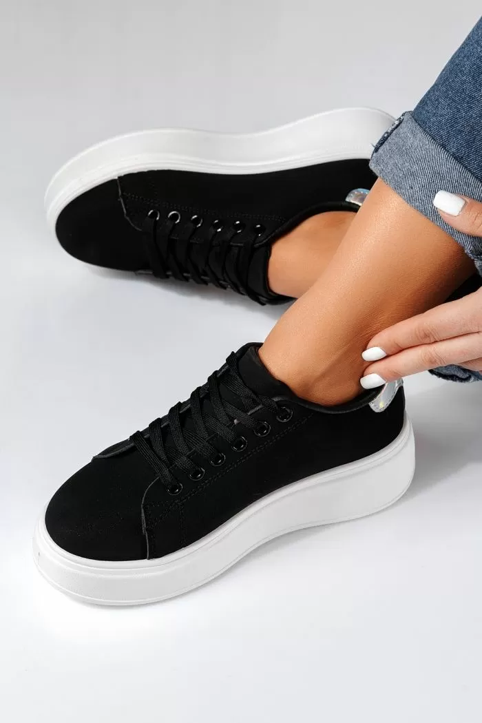 Adidasi dama negri din piele ecologica Betsy #20818