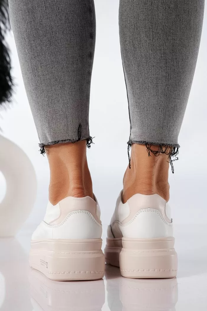 Adidasi dama roz din piele naturala Lidia #20855