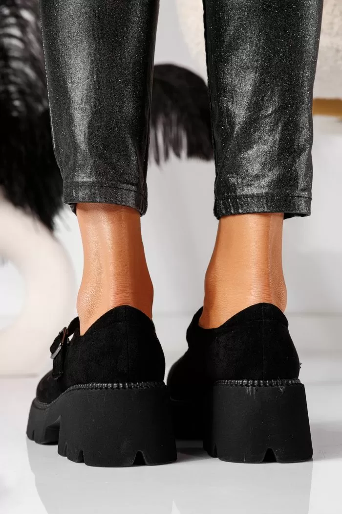 Pantofi casual dama negri din piele ecologica Reza #20960
