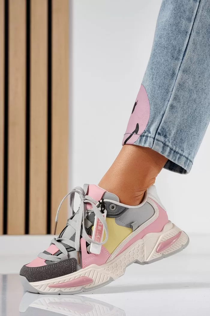 Adidasi dama gri din piele ecologica Roni #20976