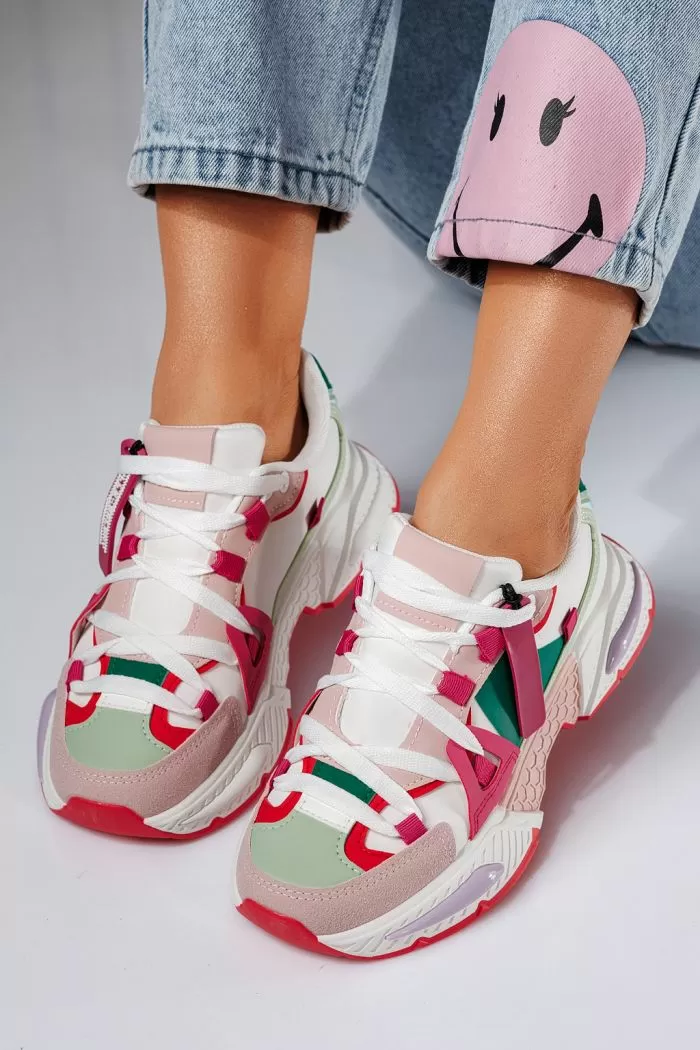 Adidasi dama multicolor din piele ecologica Roni #20977