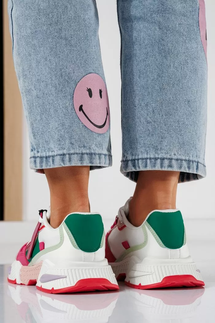 Adidasi dama multicolor din piele ecologica Roni #20977