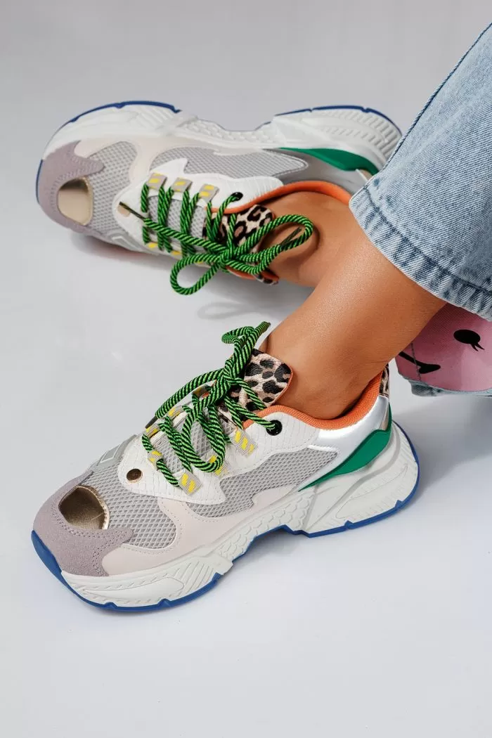 Adidasi dama leopard din piele ecologica Devi #20980