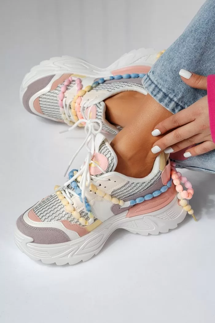 Adidasi dama multicolor din piele ecologica Evi #20984