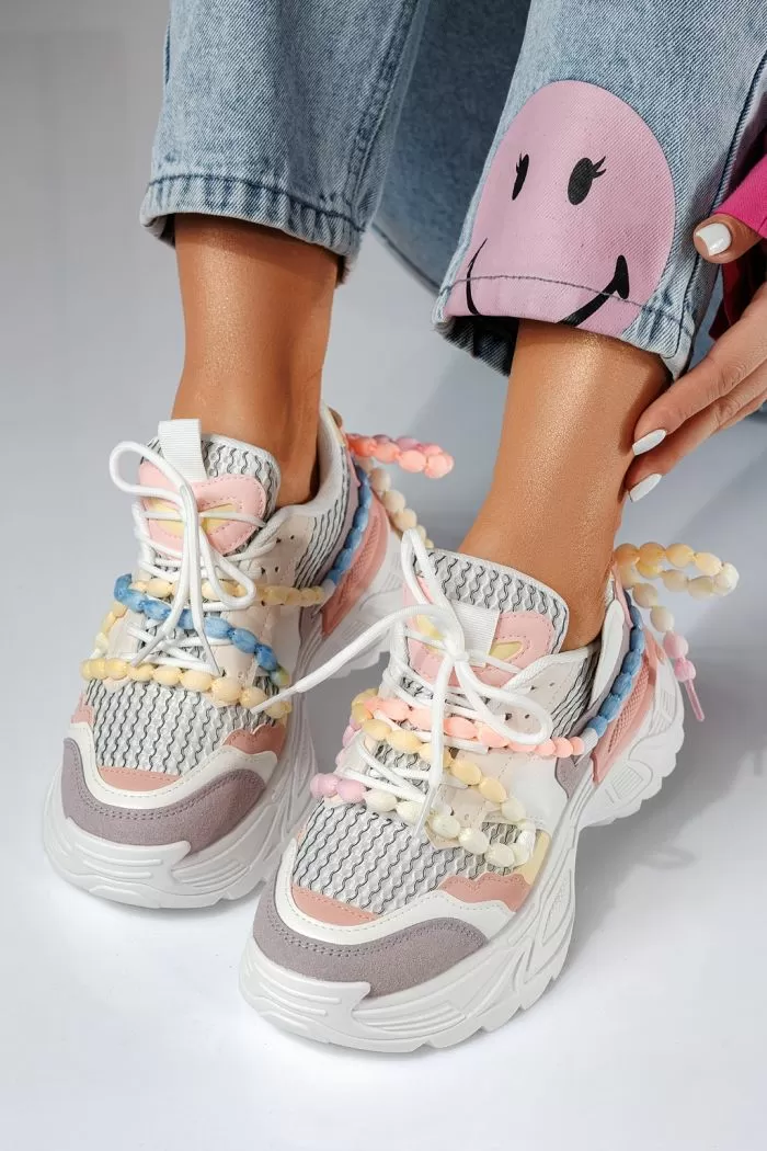 Adidasi dama multicolor din piele ecologica Evi #20984