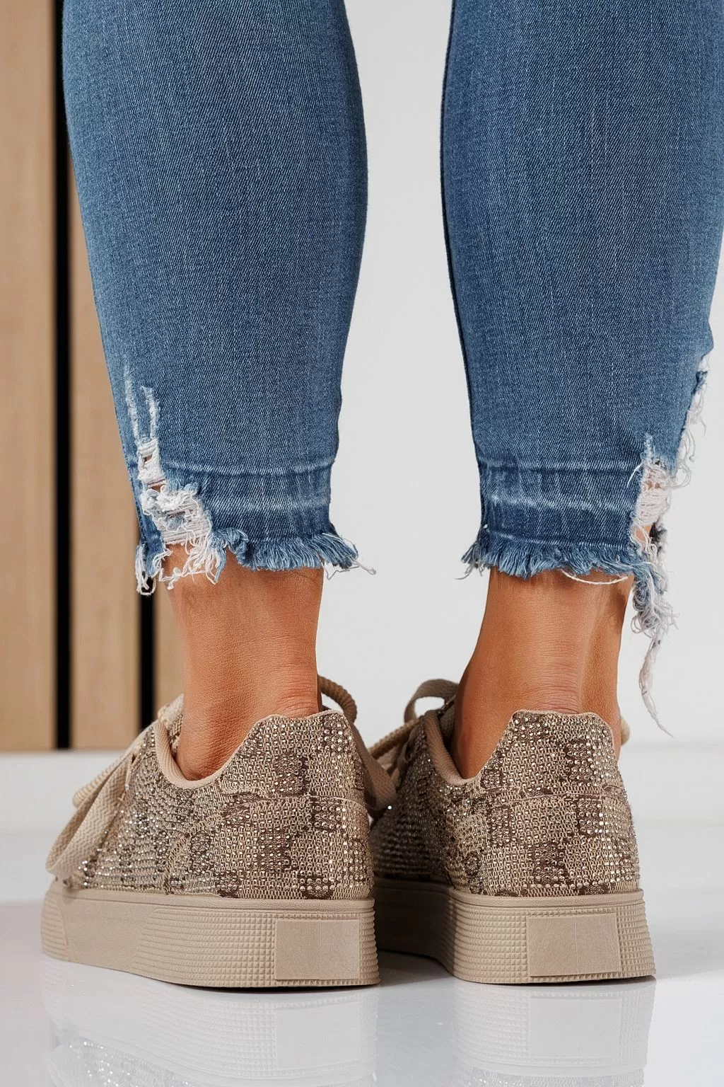 Adidasi dama khaki din piele ecologica Adelia #20988
