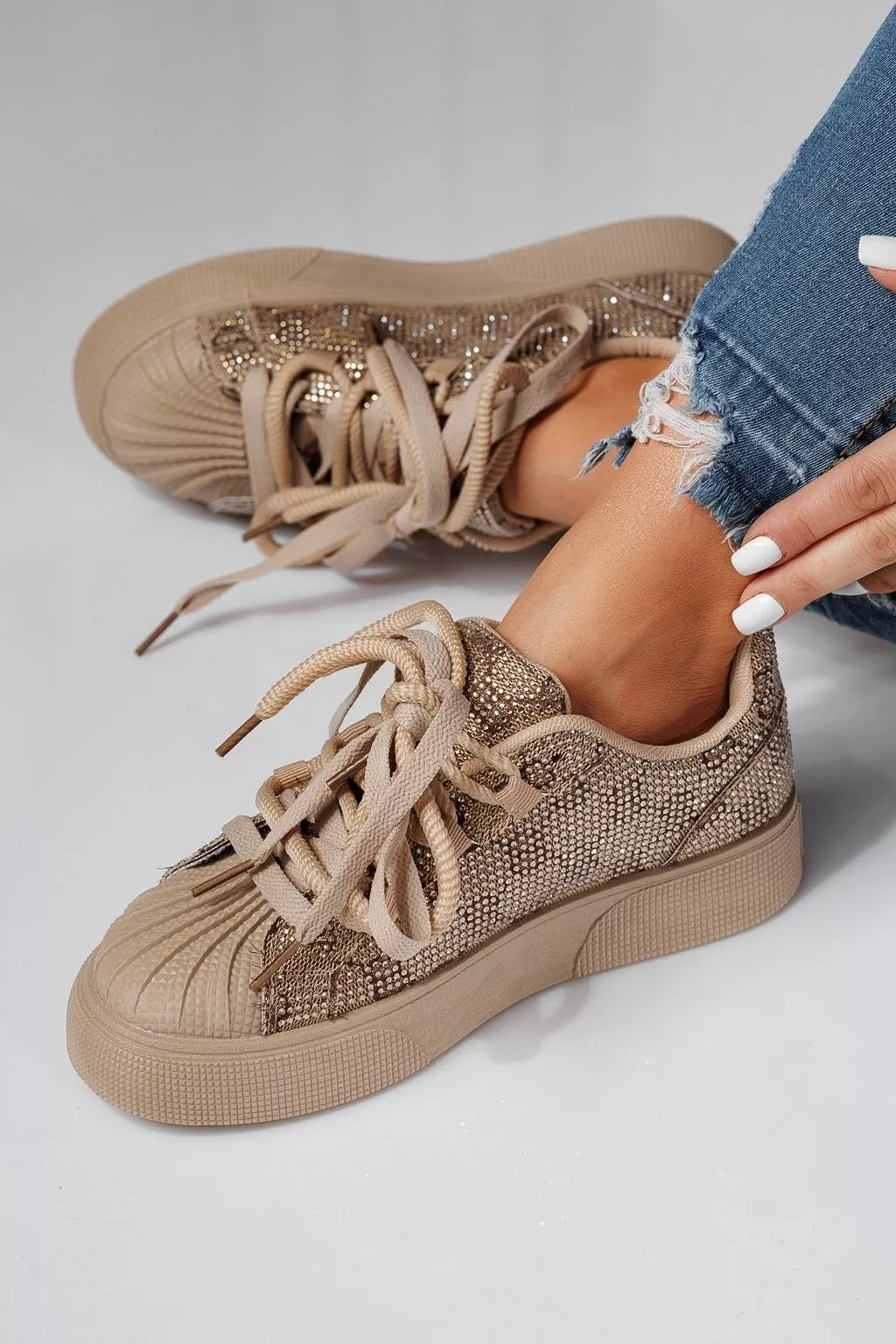 Adidasi dama khaki din piele ecologica Adelia #20988