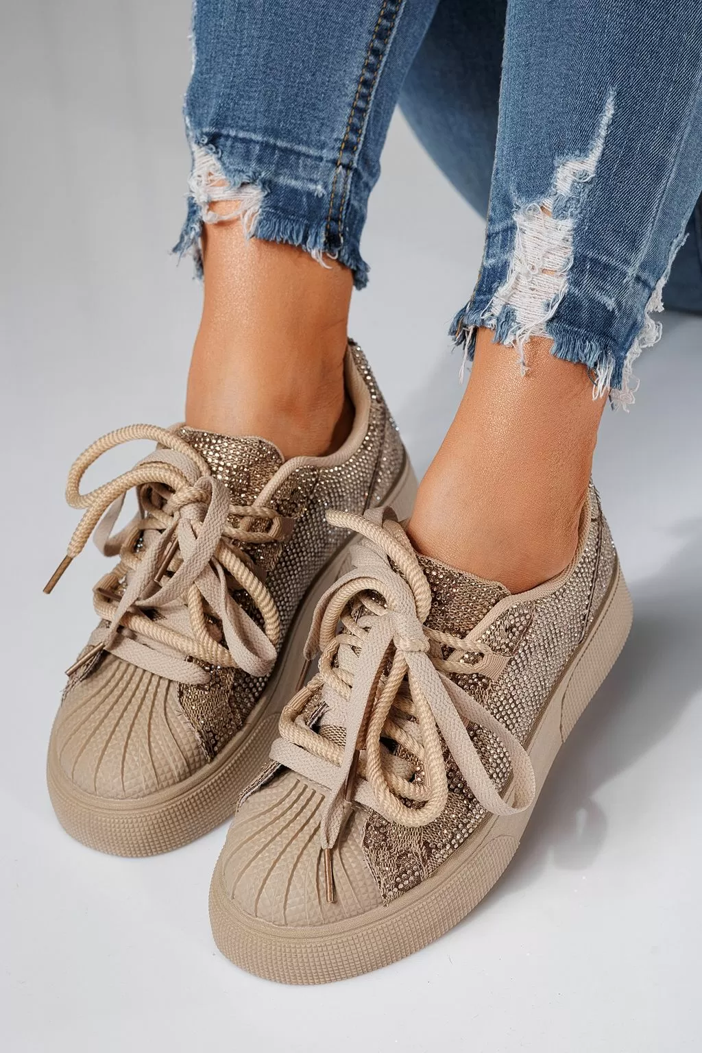 Adidasi dama khaki din piele ecologica Adelia #20988