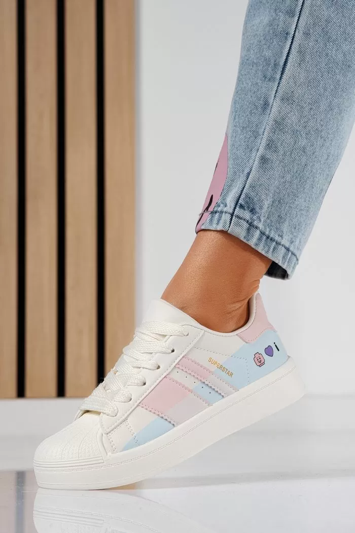 Adidasi dama roz din piele ecologica Cindy #20991
