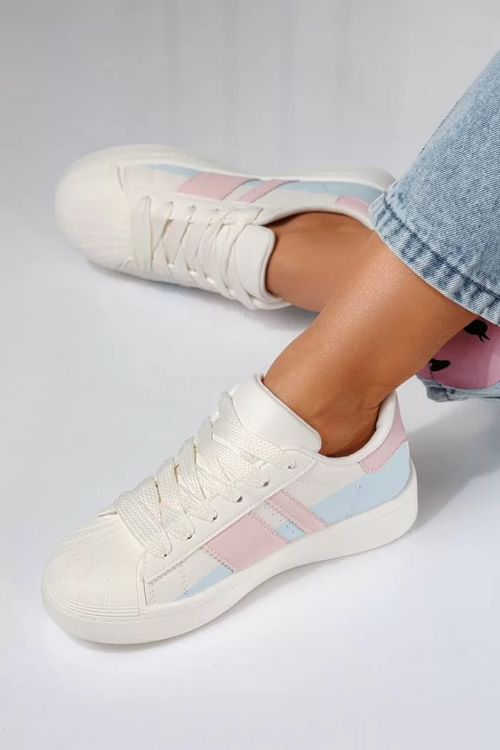 Adidasi dama roz din piele ecologica Cindy #20991