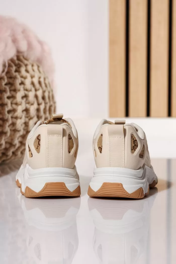 Adidasi copii bej din material textil Amber #20999