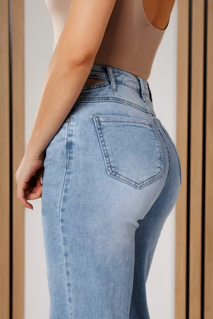 Blugi Evazati Dama Alice Albastri #A680