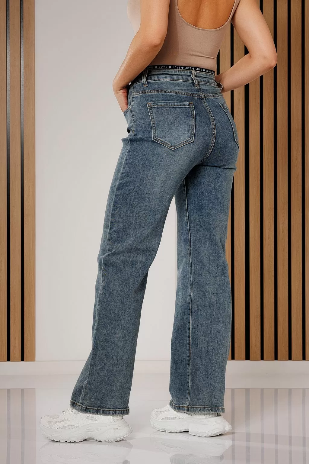 Blugi Evazati Dama Pixie Albastri #A683