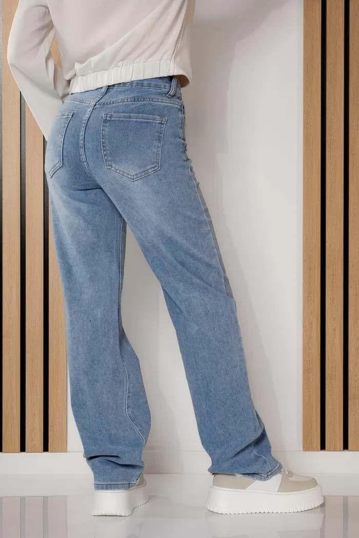 Blugi MomFit Dama Pixie Albastri #A684