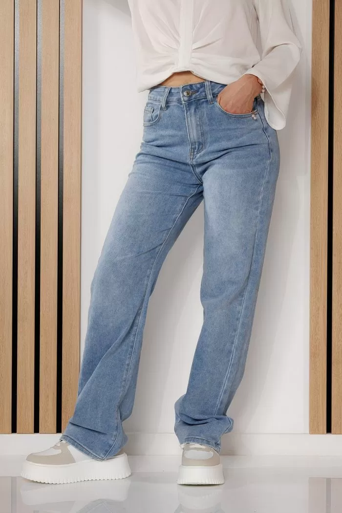Blugi MomFit Dama Pixie Albastri #A684