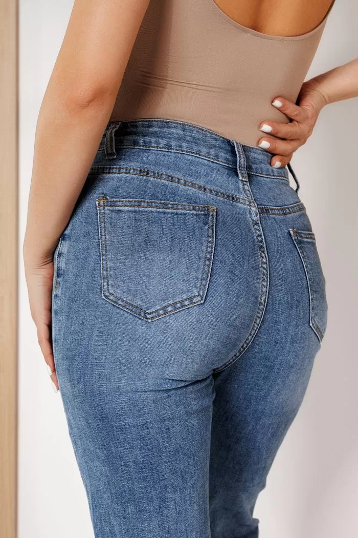 Blugi MomFit Dama Bellamy Albastri #A691