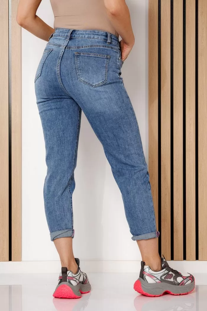 Blugi MomFit Dama Bellamy Albastri #A691