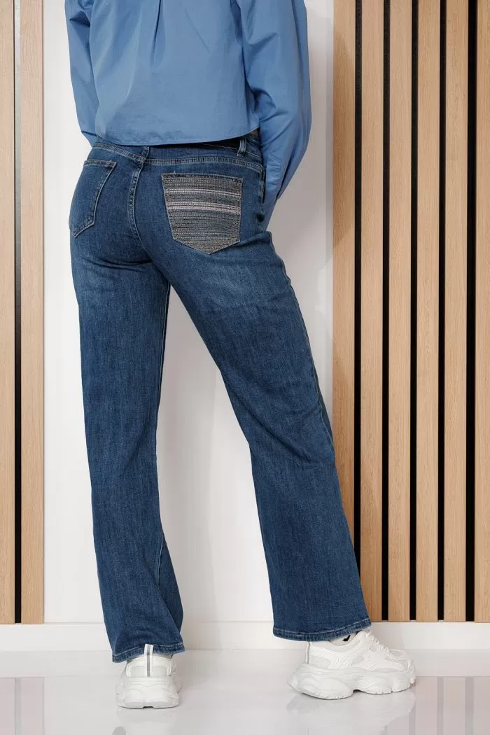 Blugi Evazati Dama Betsy Albastri #A693