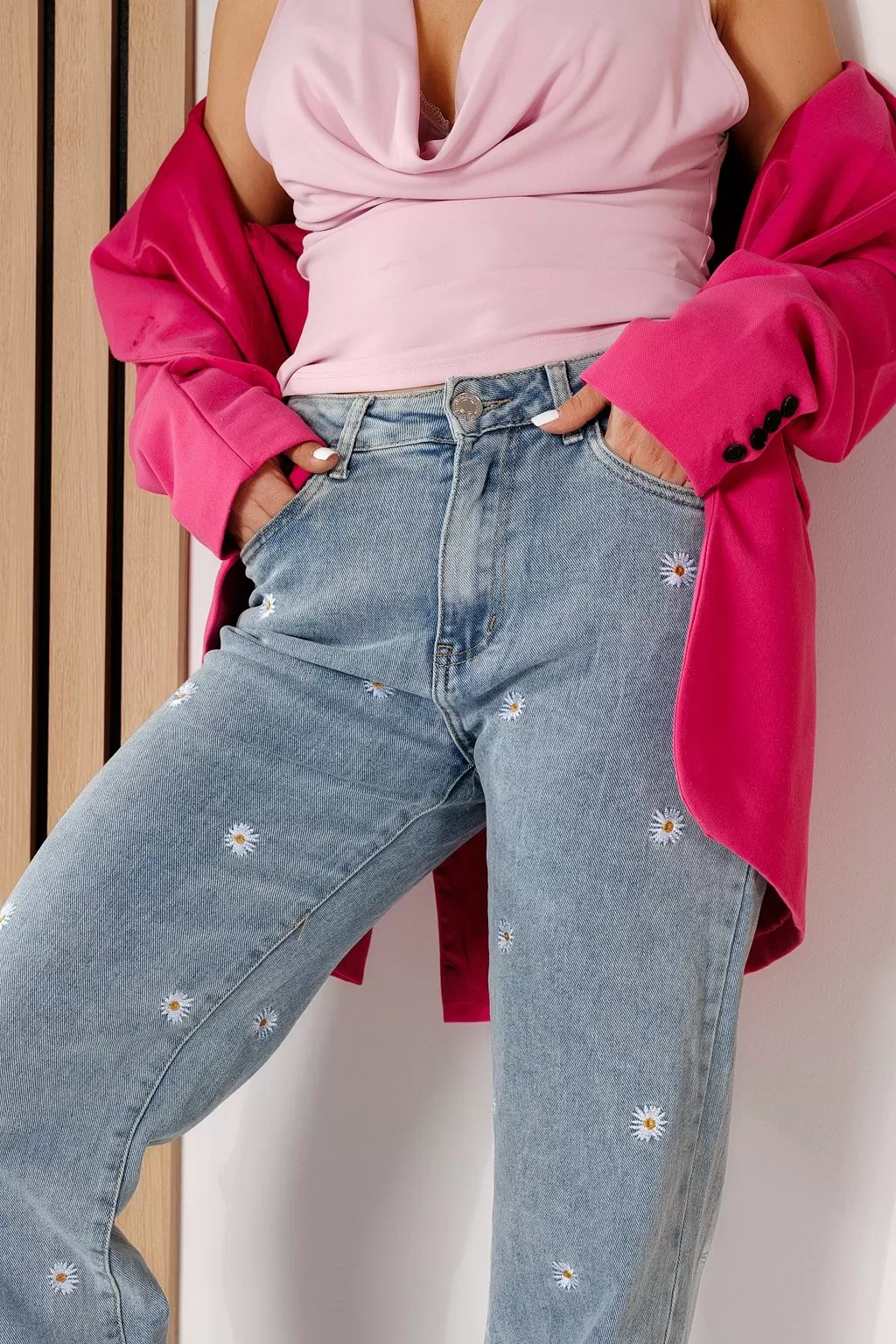 Blugi Evazati Dama Bonnie Albastri #A694