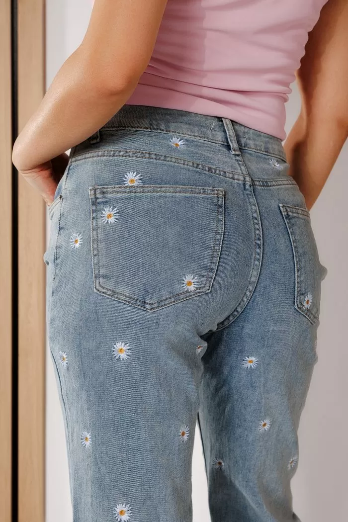 Blugi Evazati Dama Bonnie Albastri #A694