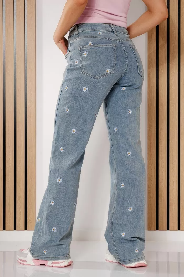Blugi Evazati Dama Bonnie Albastri #A694