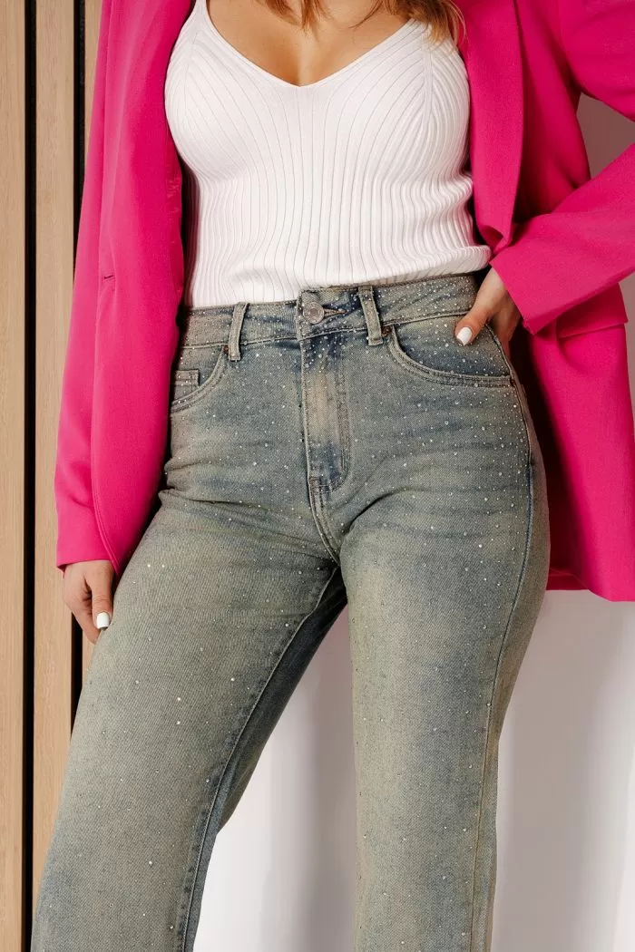 Blugi Evazati Dama Cindy Albastri #A699