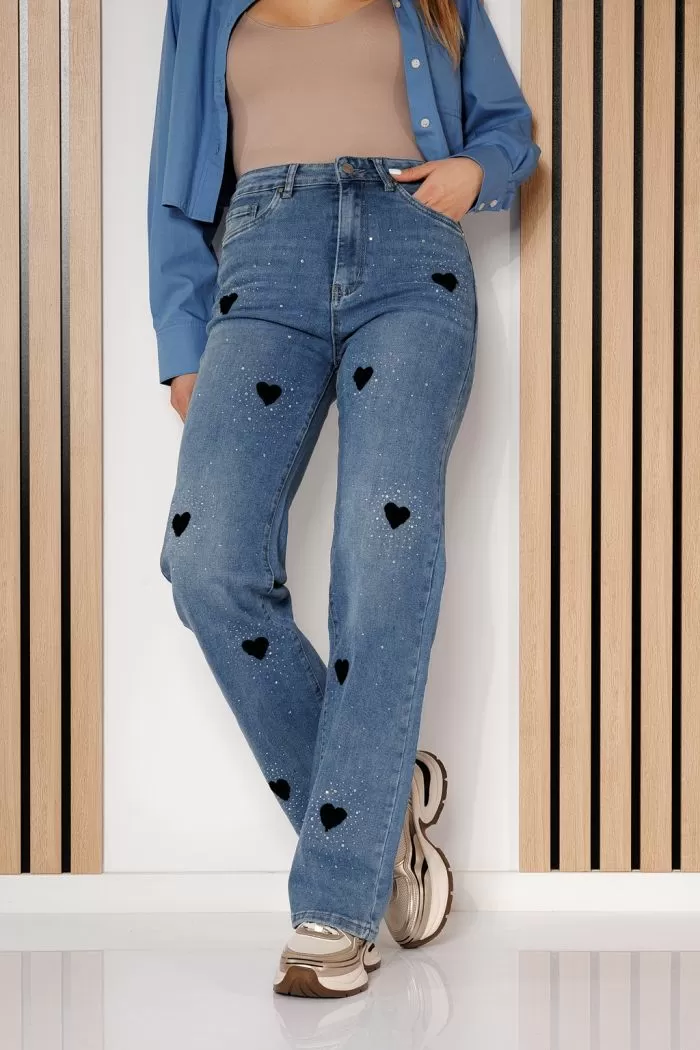 Blugi Evazati Dama Erica Albastri #A705