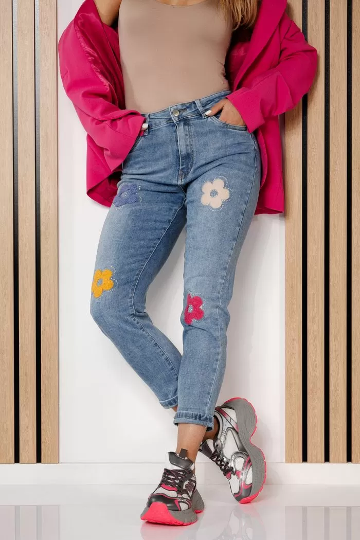 Blugi MomFit Dama Carol Albastri #A706
