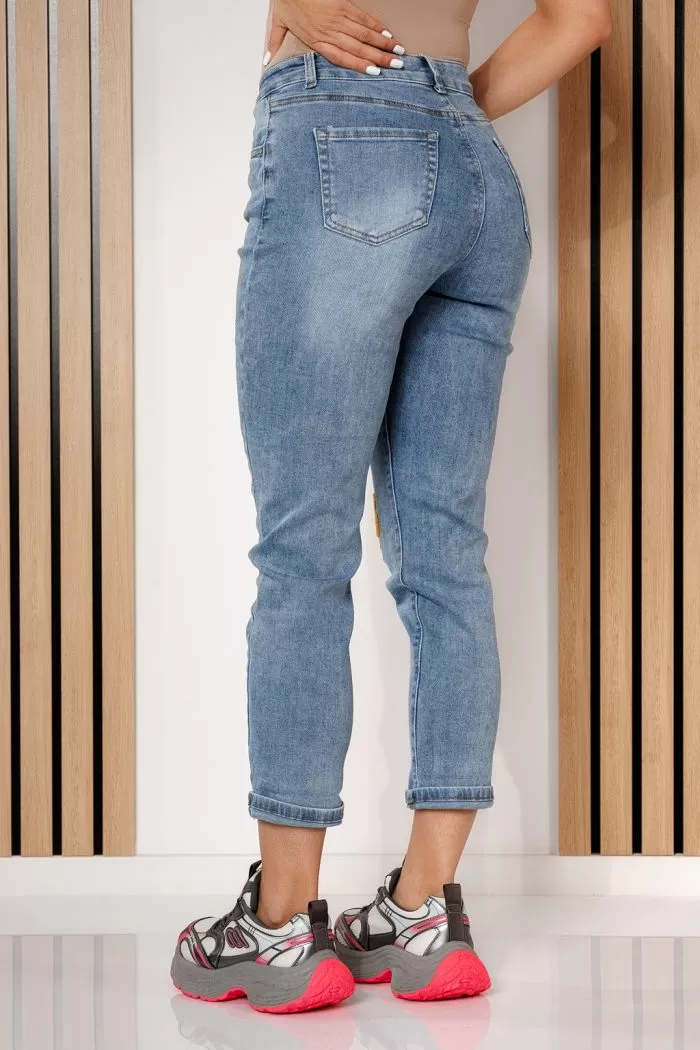 Blugi MomFit Dama Carol Albastri #A706