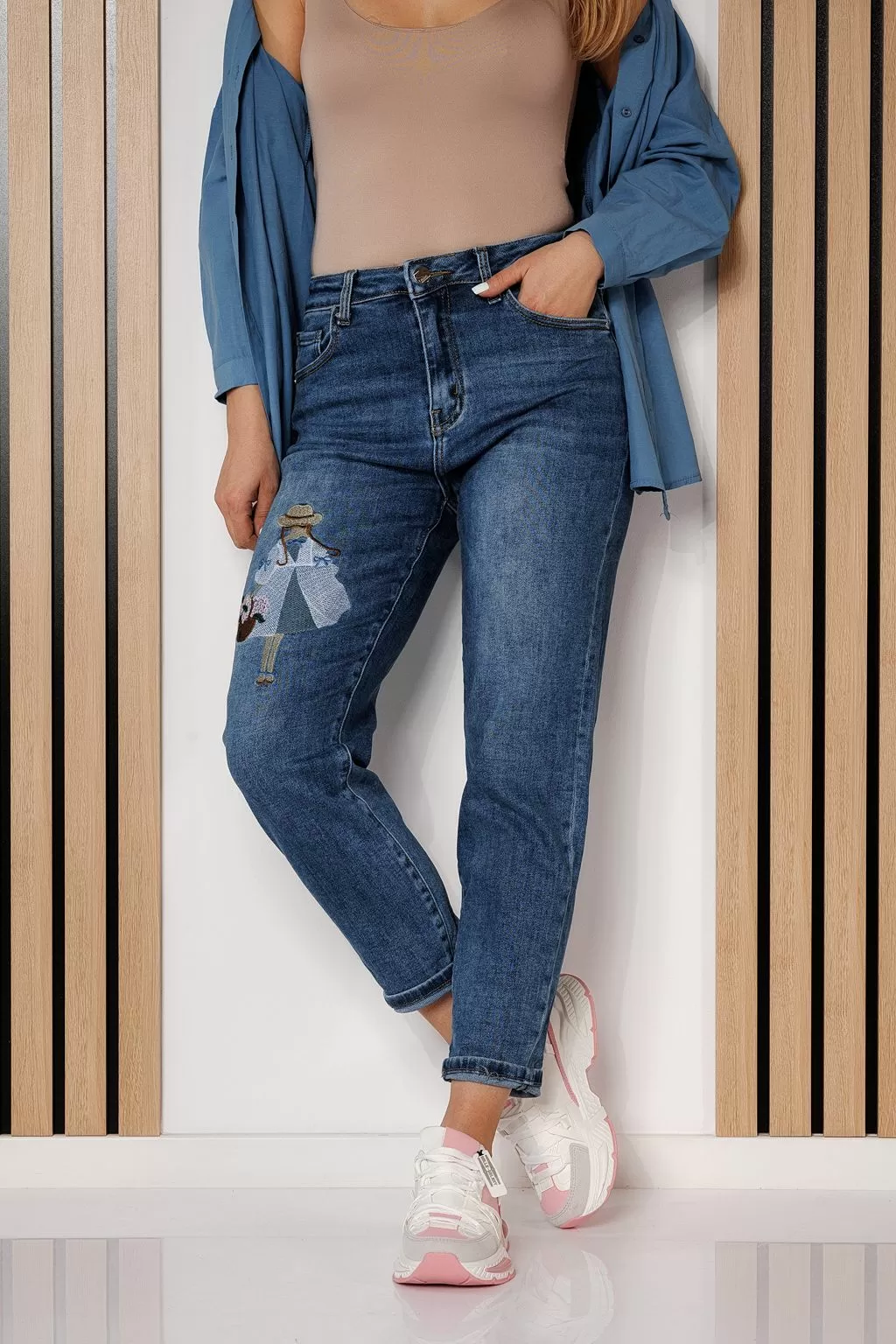 Blugi MomFit Dama Glory Albastri #A707